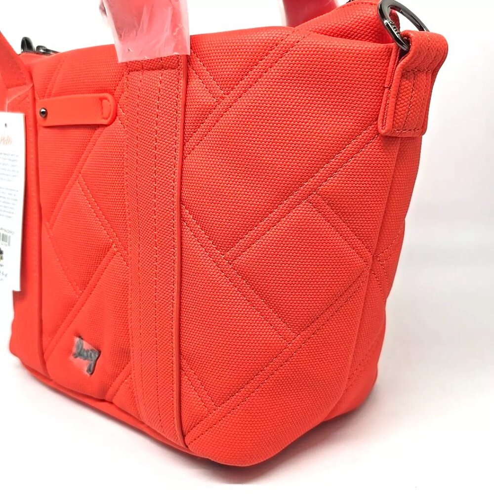 Lug Matte Luxe Dory Medium Crossbody with Tote Handles Orange - Picture 5 of 10